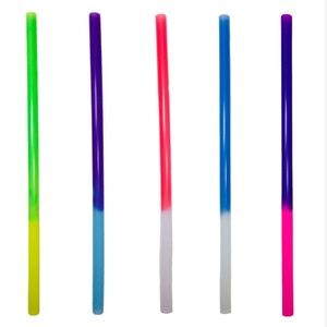 Color Changing 9" Unwrapped Straws Two Packs of 200
